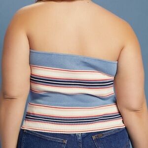 Lee plus size striped stripe sweater knit tube top NWT sleeveless nwt forever 21